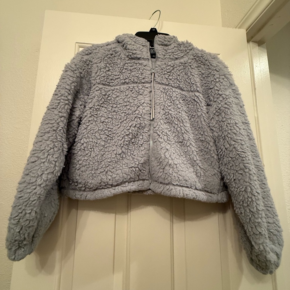 BDG Women's Fluffy Gray Puffer Jacket